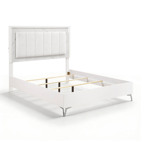 Ripple White 4pc Set (QB+NS+DR+MR) from Homelegance - Luna Furniture