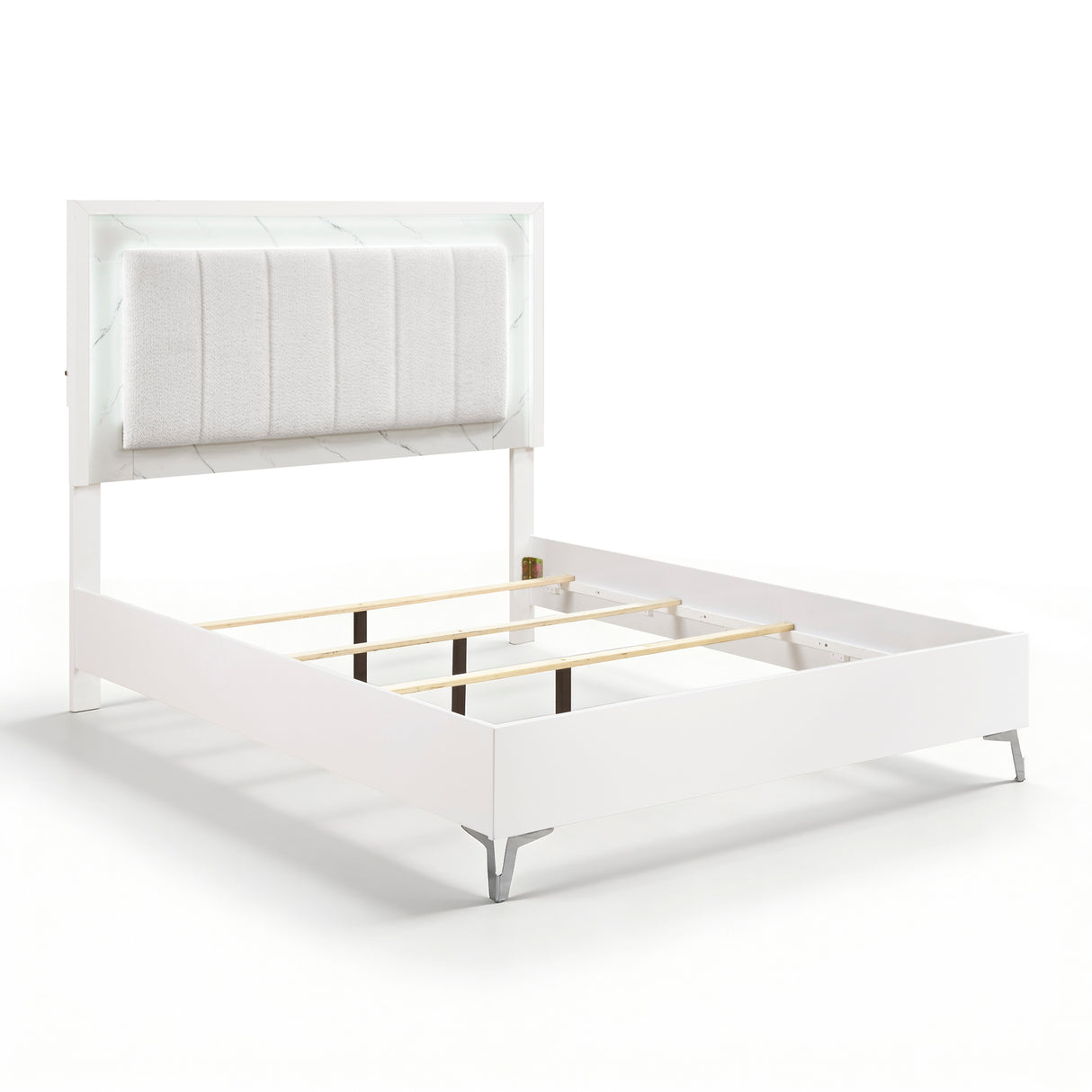 Ripple White 5pc Set (QB+NS+DR+MR+CH) from Homelegance - Luna Furniture