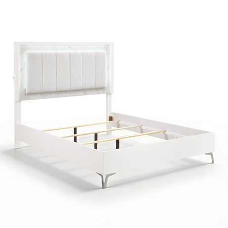 Ripple White 5pc Set (QB+NS+DR+MR+CH) from Homelegance - Luna Furniture