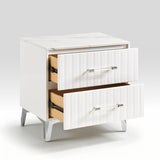 Ripple White 5pc Set (QB+NS+DR+MR+CH) from Homelegance - Luna Furniture