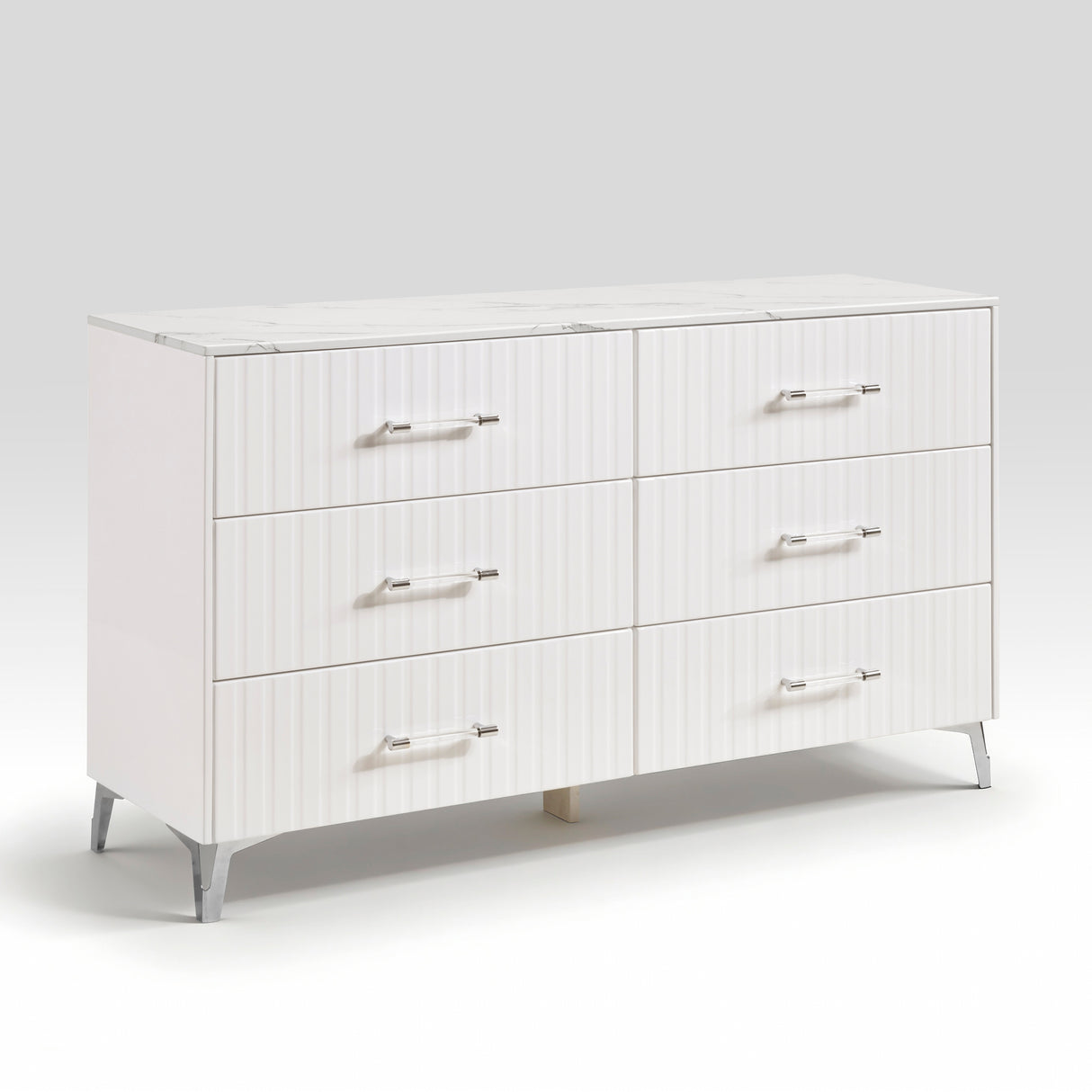 Ripple White 5pc Set (QB+NS+DR+MR+CH) from Homelegance - Luna Furniture