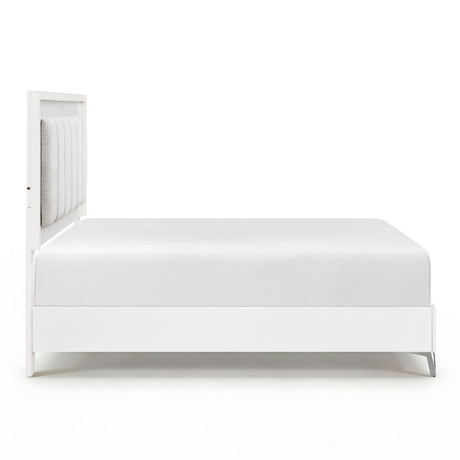 Ripple White 5pc Set (QB+NS+DR+MR+CH) from Homelegance - Luna Furniture