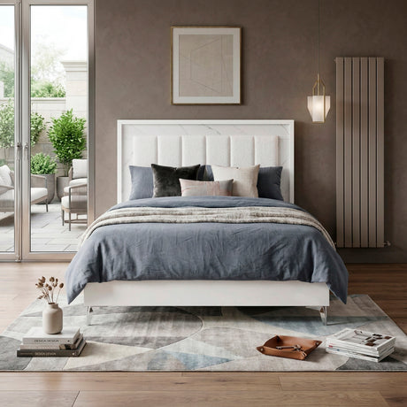Ripple White Queen Bed from Homelegance - Luna Furniture