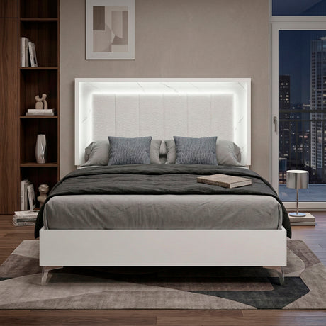 Ripple White Queen Bed from Homelegance - Luna Furniture