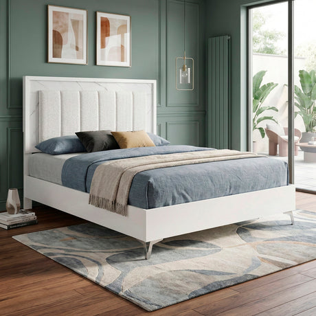 Ripple White Queen Bed from Homelegance - Luna Furniture