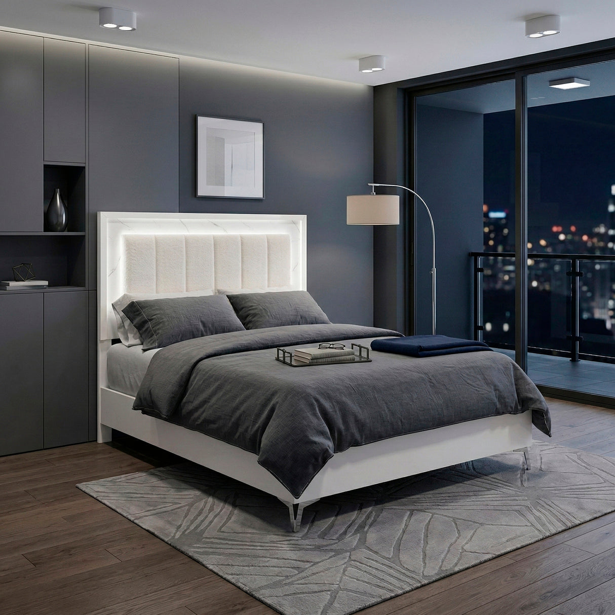 Ripple White Queen Bed from Homelegance - Luna Furniture