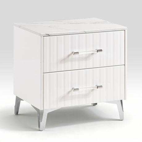 Ripple White Night Stand from Homelegance - Luna Furniture
