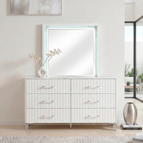 Ripple White Mirror from Homelegance - Luna Furniture