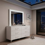 Ripple White Mirror from Homelegance - Luna Furniture