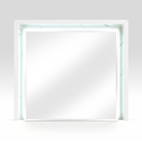Ripple White Mirror from Homelegance - Luna Furniture