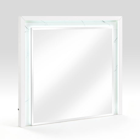 Ripple White Mirror from Homelegance - Luna Furniture