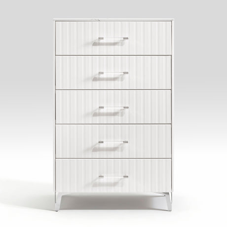 Ripple White Led Panel Bedroom Set from Homelegance - Luna Furniture