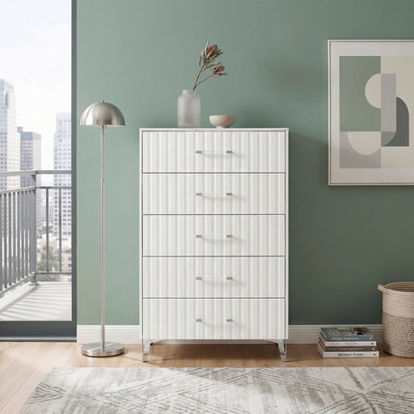 Ripple White Chest from Homelegance - Luna Furniture