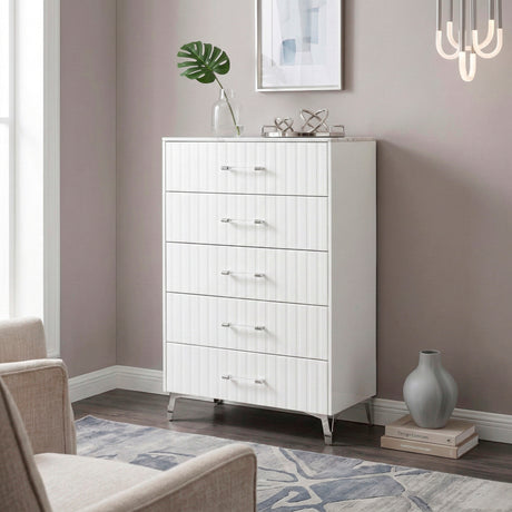 Ripple White Chest from Homelegance - Luna Furniture