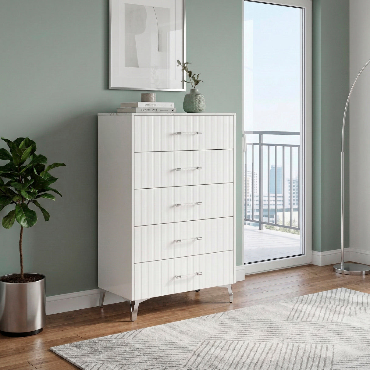 Ripple White Chest from Homelegance - Luna Furniture