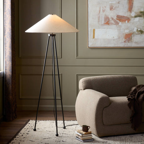 Waldorf Floor Lamp in Matte Black from Four Hands - Luna Furniture