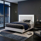 Ripple White Eastern King Bed from Homelegance - Luna Furniture