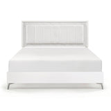 Ripple White California King Led Panel Bed from Homelegance - Luna Furniture
