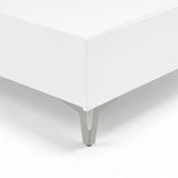 Ripple White Eastern King Led Panel Bed from Homelegance - Luna Furniture