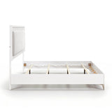 Ripple White Eastern King Led Panel Bed from Homelegance - Luna Furniture