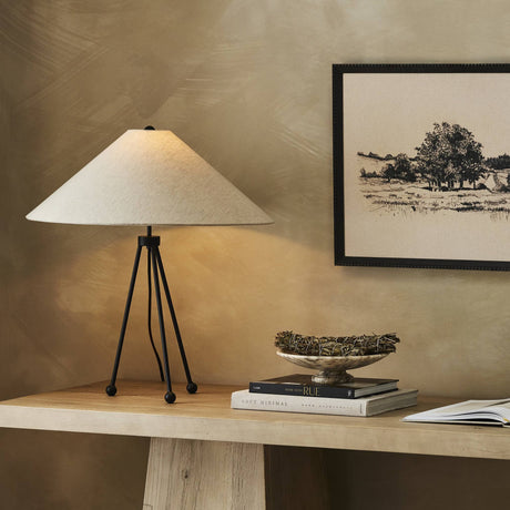 Waldorf Table Lamp in Matte Black from Four Hands - Luna Furniture