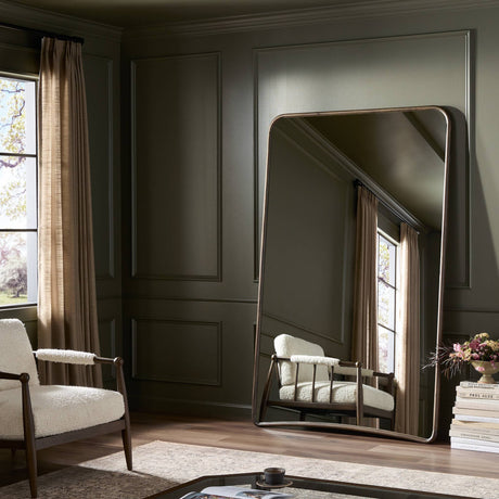 Madrano Floor Mirror in Aged Brown from Four Hands - Luna Furniture