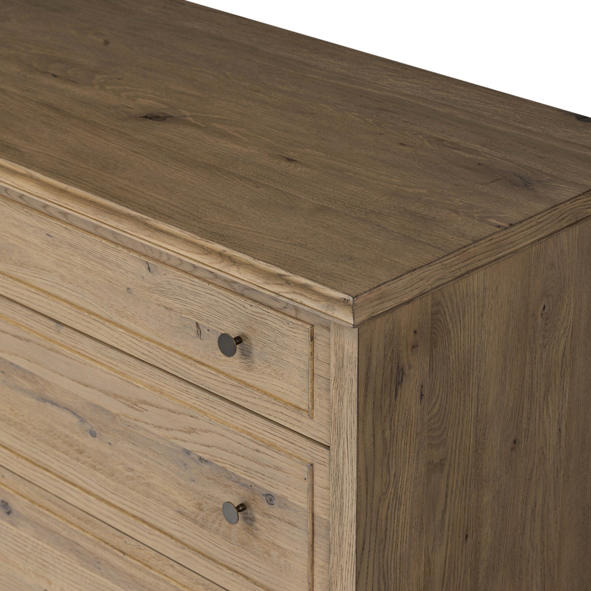 Maggie 6 Drawer Dresser in Aged Smoked Oak Resawn from Four Hands - Luna Furniture
