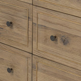 Maggie 6 Drawer Dresser in Aged Smoked Oak Resawn from Four Hands - Luna Furniture