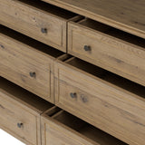 Maggie 6 Drawer Dresser in Aged Smoked Oak Resawn from Four Hands - Luna Furniture