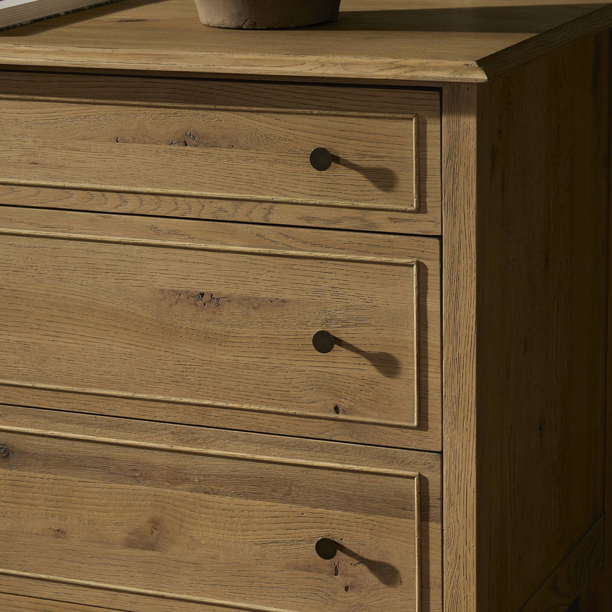 Maggie 6 Drawer Dresser in Aged Smoked Oak Resawn from Four Hands - Luna Furniture