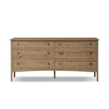 Maggie 6 Drawer Dresser in Aged Smoked Oak Resawn from Four Hands - Luna Furniture