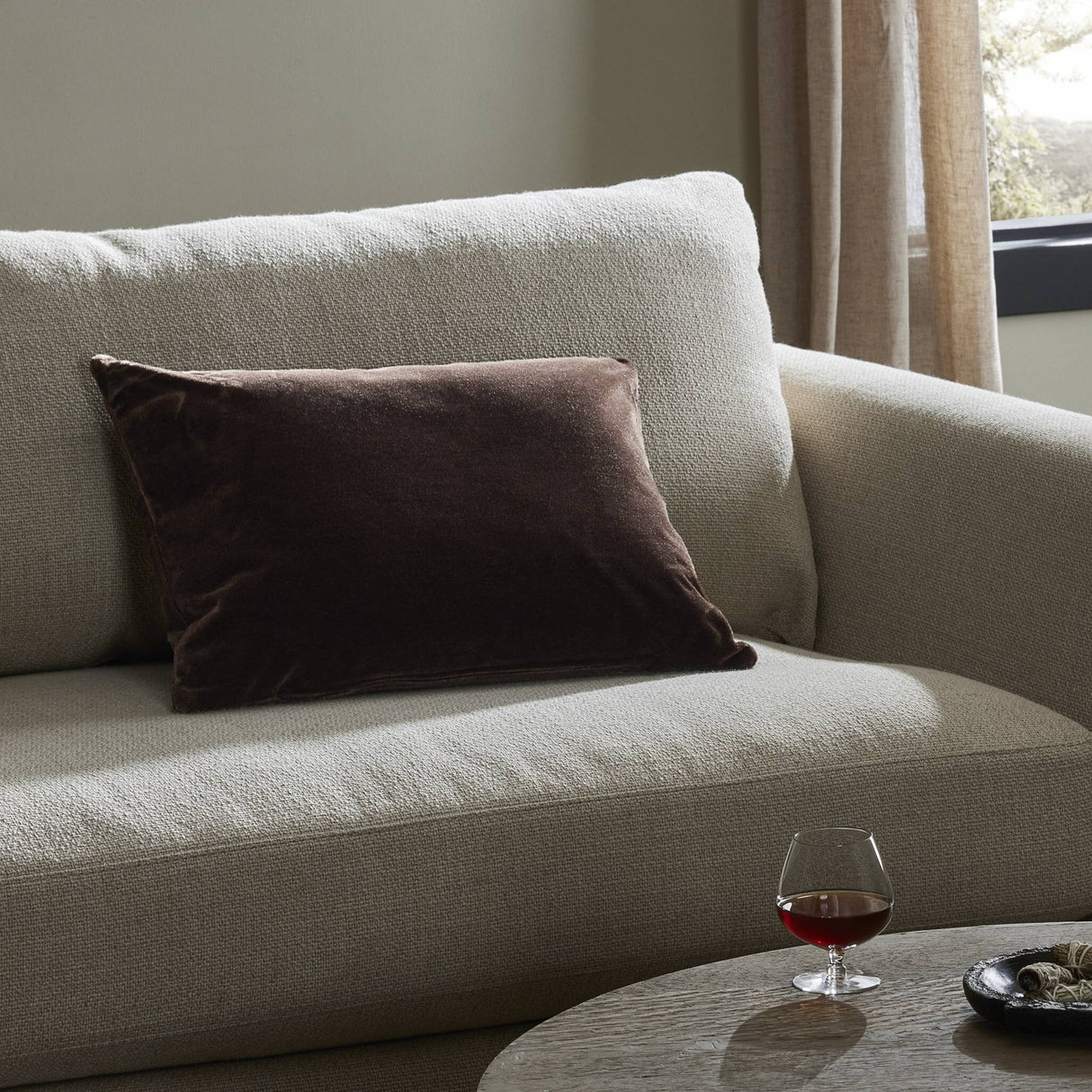 Bridger Pillow in Monte Chocolate from Four Hands - Luna Furniture