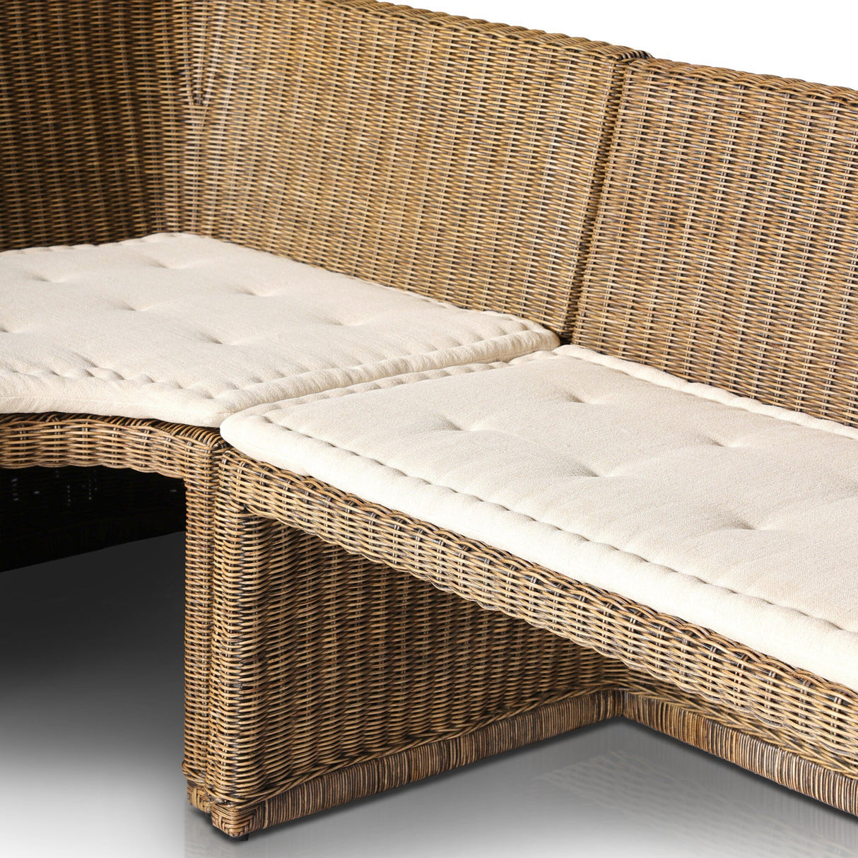 Senna Dining Banquette U-Shape in Broadway Dune from Four Hands - Luna Furniture