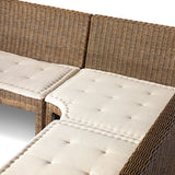 Senna Dining Banquette U-Shape in Broadway Dune from Four Hands - Luna Furniture