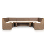 Senna Dining Banquette U-Shape in Broadway Dune from Four Hands - Luna Furniture