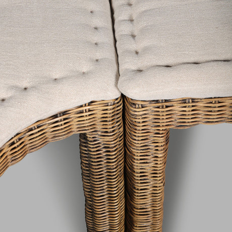 Senna Dining Banquette U-Shape in Broadway Dune from Four Hands - Luna Furniture