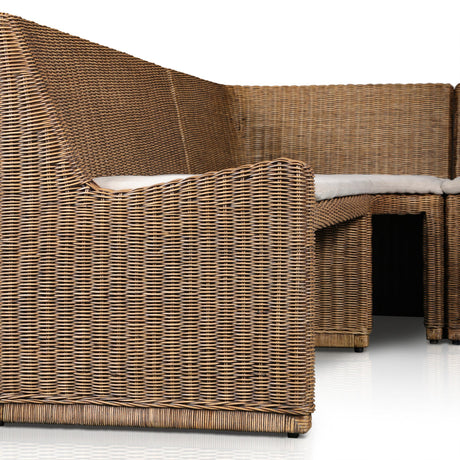 Senna Dining Banquette L-Shape in Broadway Dune from Four Hands - Luna Furniture