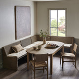 Senna Dining Banquette L-Shape in Broadway Dune from Four Hands - Luna Furniture