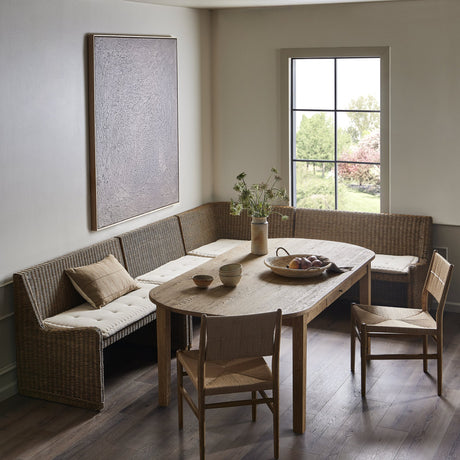 Senna Dining Banquette L-Shape in Broadway Dune from Four Hands - Luna Furniture