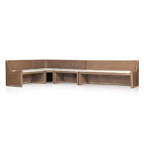 Senna Dining Banquette L-Shape in Broadway Dune from Four Hands - Luna Furniture