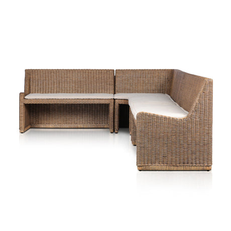 Senna Dining Banquette L-Shape in Broadway Dune from Four Hands - Luna Furniture