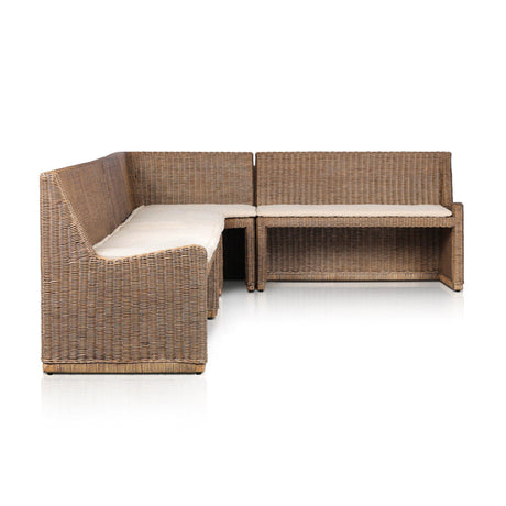 Senna Dining Banquette L-Shape in Broadway Dune from Four Hands - Luna Furniture
