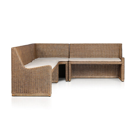 Senna Dining Banquette L-Shape in Broadway Dune from Four Hands - Luna Furniture