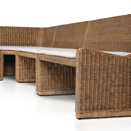 Senna Dining Banquette L-Shape in Broadway Dune from Four Hands - Luna Furniture