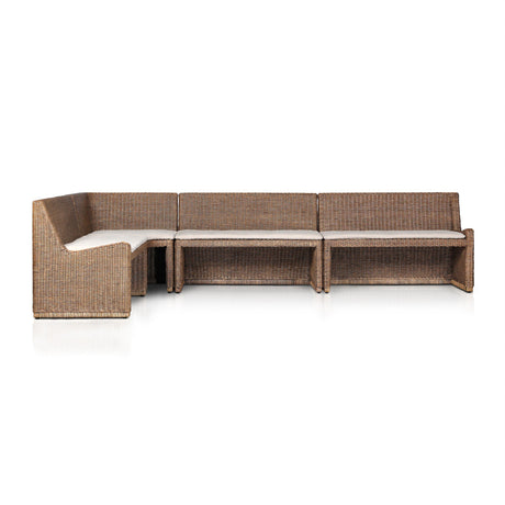 Senna Dining Banquette L-Shape in Broadway Dune from Four Hands - Luna Furniture
