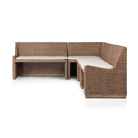 Senna Dining Banquette L-Shape in Broadway Dune from Four Hands - Luna Furniture