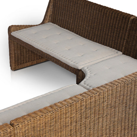 Senna Dining Banquette L-Shape in Broadway Dune from Four Hands - Luna Furniture