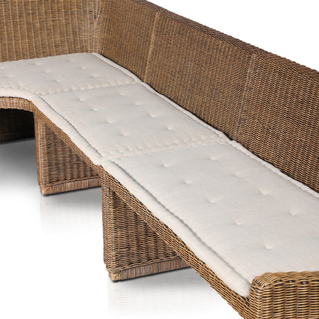 Senna Dining Banquette L-Shape in Broadway Dune from Four Hands - Luna Furniture