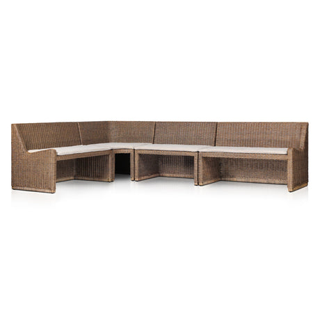 Senna Dining Banquette L-Shape in Broadway Dune from Four Hands - Luna Furniture