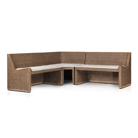 Senna Dining Banquette L-Shape in Broadway Dune from Four Hands - Luna Furniture